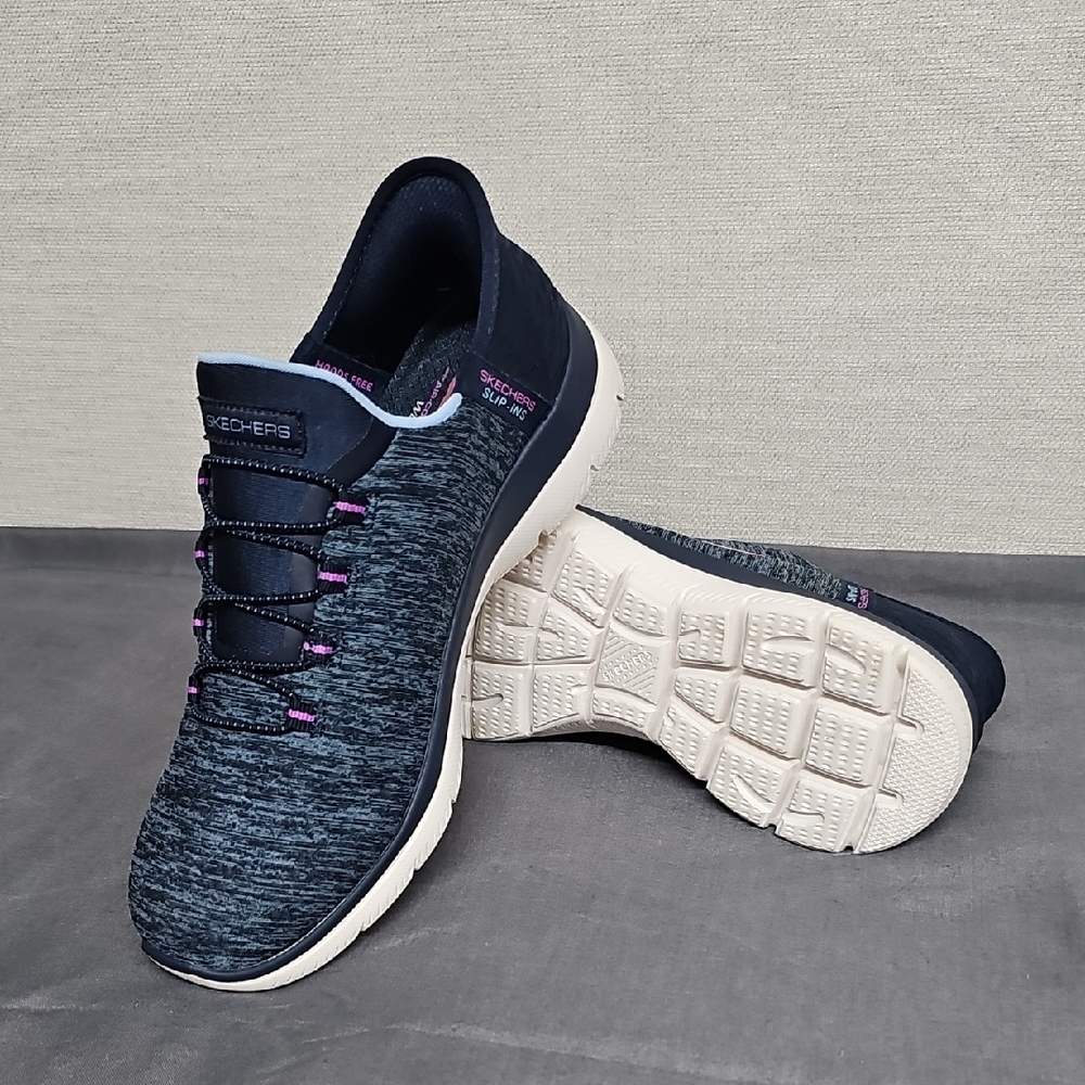 Skechers Navy and Pink Sneakers